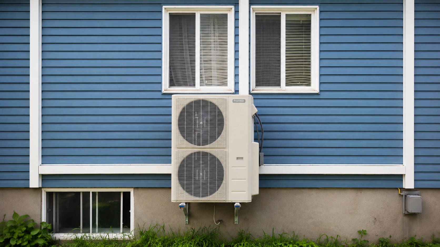 Central HVAC equipment being assessed after window and insulation upgrades in a Lachine home